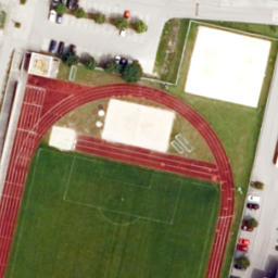 Sand Volleyball Court — aerial view