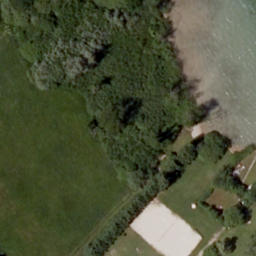 Sand Volleyball Court — aerial view