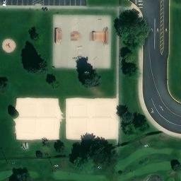 Chelan Beach Volleyball Court #5 — aerial view