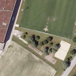 Sand Volleyball Court — aerial view