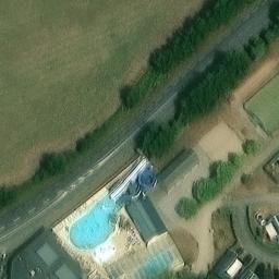 Sand Volleyball Court — aerial view