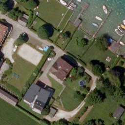 Sand Volleyball Court — aerial view