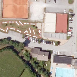Sand Volleyball Court — aerial view