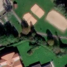Sand Volleyball Court — aerial view
