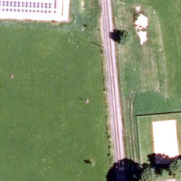Sand Volleyball Court — aerial view