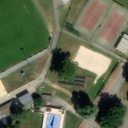 Sand Volleyball Court — aerial view
