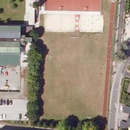 Sand Volleyball Court — aerial view