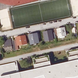 Sand Volleyball Court — aerial view