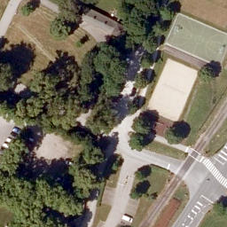 Sand Volleyball Court — aerial view