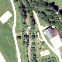 Sand Volleyball Court — aerial view