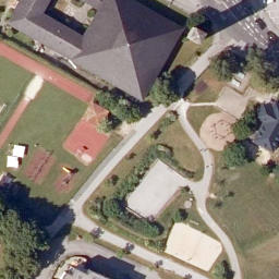 Sand Volleyball Court — aerial view