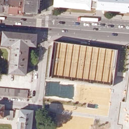 Sand Volleyball Court — aerial view