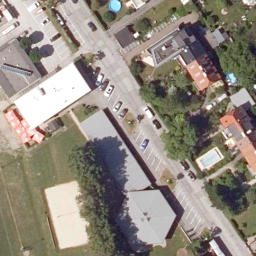 Sand Volleyball Court — aerial view