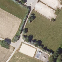 Sand Volleyball Court — aerial view