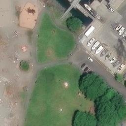 Sand Volleyball Court in Edmonds, WA — aerial view