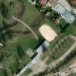 Sand Volleyball Court — aerial view