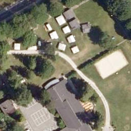 Sand Volleyball Court — aerial view