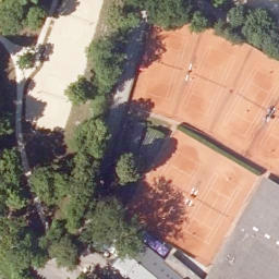 Sand Volleyball Court — aerial view