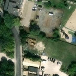Sand Volleyball Court — aerial view