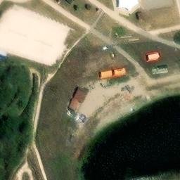Terrain de Beach-Volley — aerial view