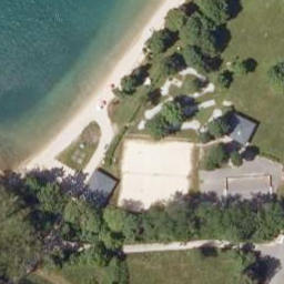 Sand Volleyball Court — aerial view