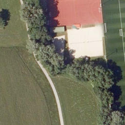Sand Volleyball Court — aerial view