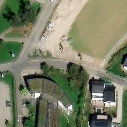 Grass Volleyball Court — aerial view