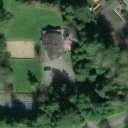 Sand Volleyball Court in Echo Lake, WA — aerial view