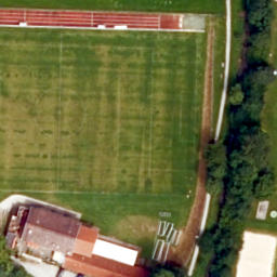 Sand Volleyball Court — aerial view