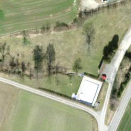 Grass Volleyball Court — aerial view