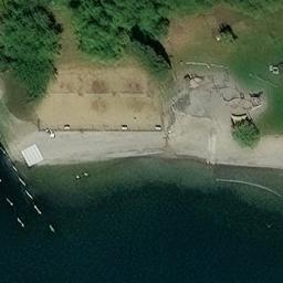 Sand Volleyball Court — aerial view