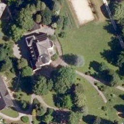 Sand Volleyball Court — aerial view