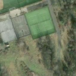 Wayne Beach Volleyball Court #4 — aerial view