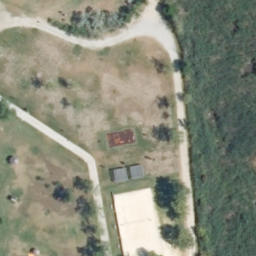 Sand Volleyball Court — aerial view