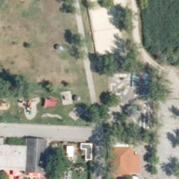 Sand Volleyball Court — aerial view