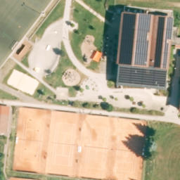 Sand Volleyball Court — aerial view