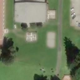 Sand Volleyball Court in Kenmore, WA — aerial view