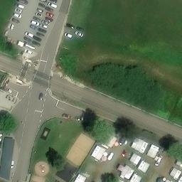 Sand Volleyball Court — aerial view