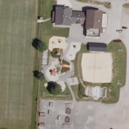 Sand Volleyball Court — aerial view
