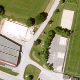 Sand Volleyball Court — aerial view