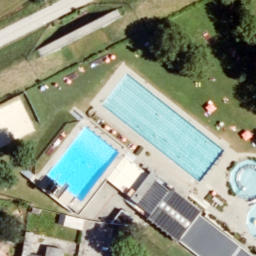 Sand Volleyball Court — aerial view