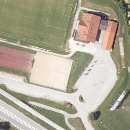 Sand Volleyball Court — aerial view
