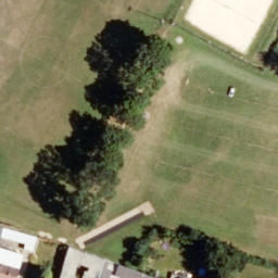 Sand Volleyball Court — aerial view