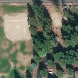 Coeur d'Alene Beach Volleyball Court #3 — aerial view