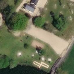 Sand Volleyball Court — aerial view