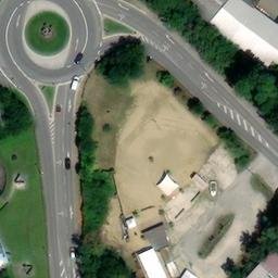 Sand Volleyball Court — aerial view