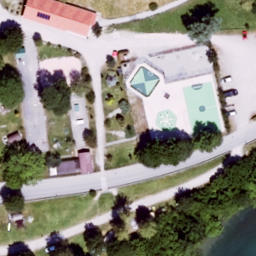 Beachvolleyballfeld — aerial view
