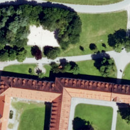 Sand Volleyball Court — aerial view