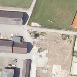 Sand Volleyball Court — aerial view