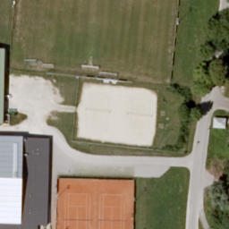 Sand Volleyball Court — aerial view